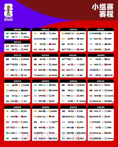 2026世界杯每日赛程一览完整安排怎么看